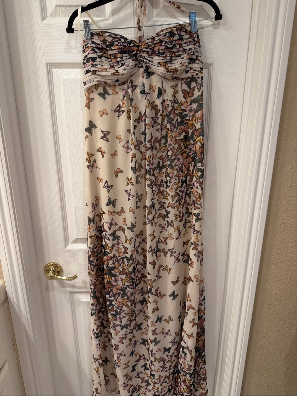 Ted Baker Cream Butterfly-Print Maxi Dress